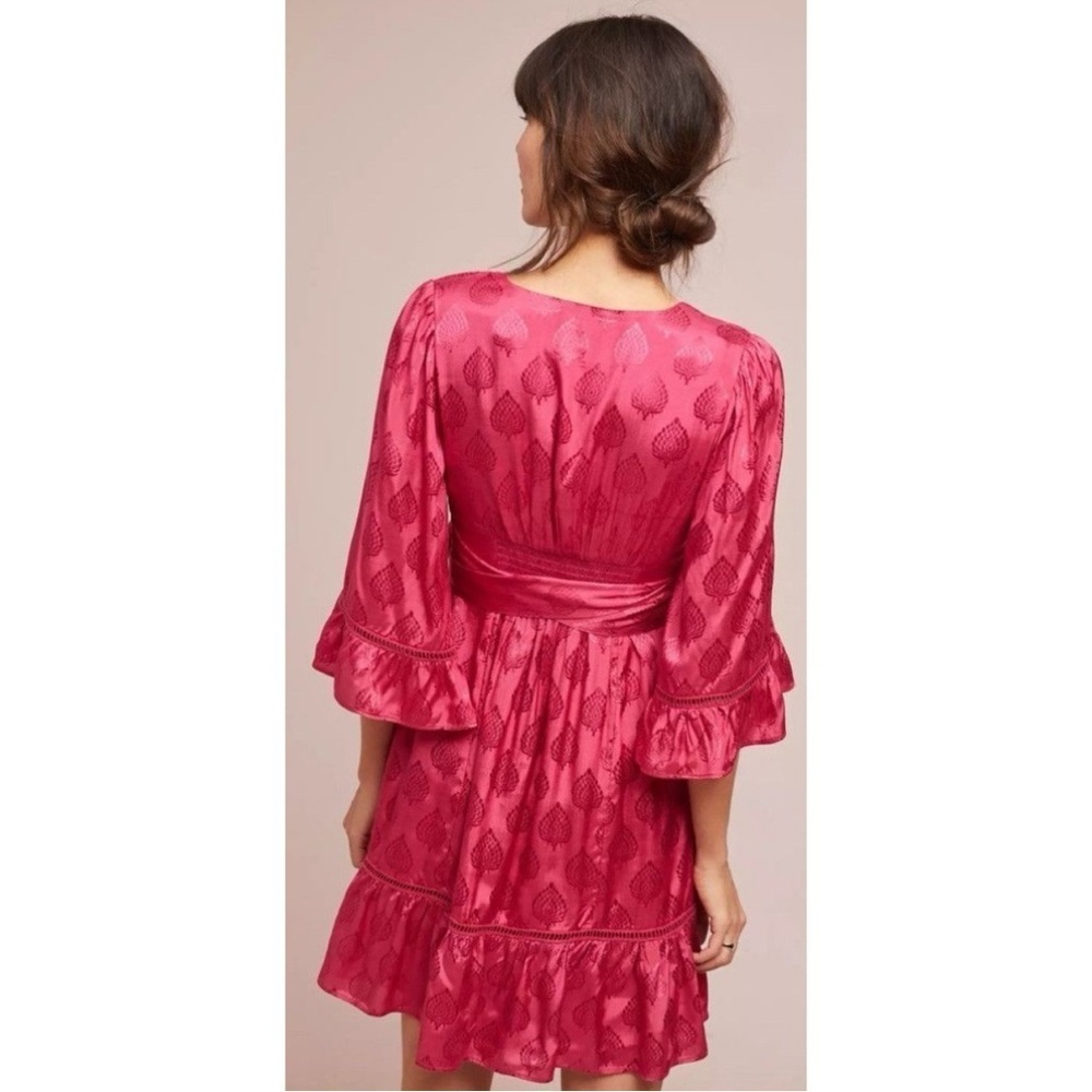 Maeve x Anthropologie Christine Belted Mini Dress Size 0 - Picture 2 of 11